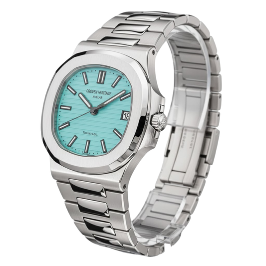 Croven Heritage Avelar 5711A (Ice Blue Dial | Stainless Steel | 40mm | Limited 170 Edition)