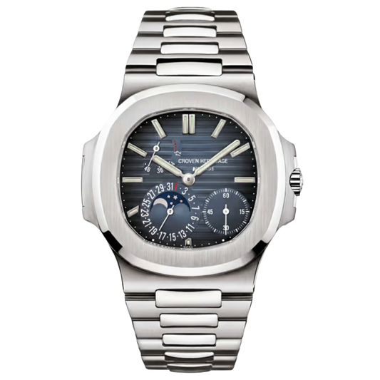 Croven Heritage Nautilus 5712/1A (Blue Dial | Moon Phase | Stainless Steel | 40mm)