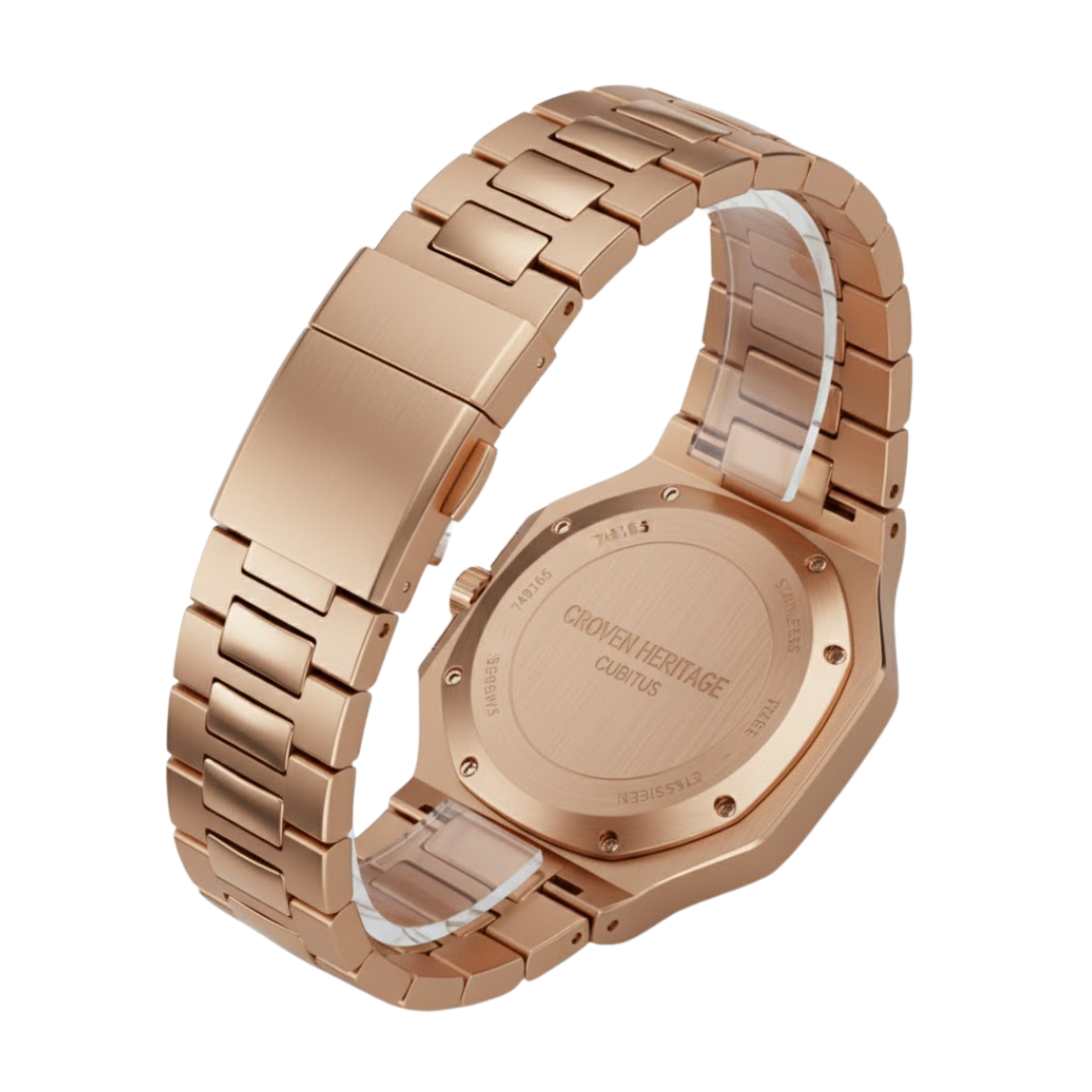 Croven Heritage Cubitus 7128/1R (Chocolate Dial | Rose Gold | 40mm)